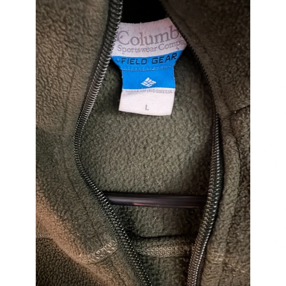 Columbia Field Gear Jacket Mens Size LG Green Fleece Lined Full Zip Outdoor - Picture 4 of 4